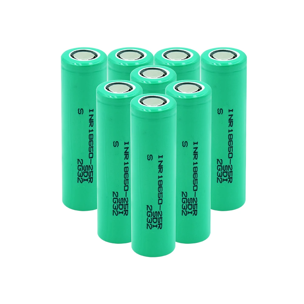 8 PCS Высокая сливная INR 18650 25R батарея 2500 mAh литиевая батарея перезаряжаемая 20A для Vape факел - Цвет: 8 PCS