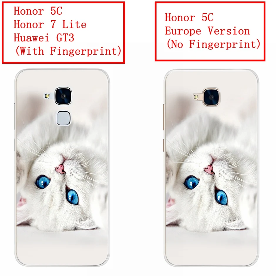 Мягкий чехол из ТПУ для Huawei GT3 Honor 7 Lite силиконовый телефона 5C без отпечатков