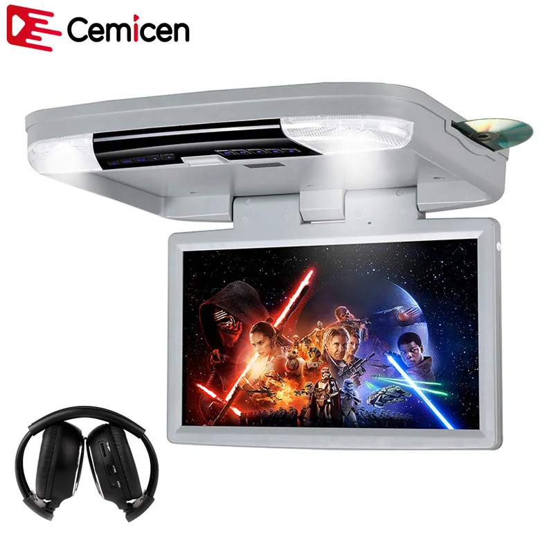 Видеоняня cemichen с креплением на крышу 15 6 дюйма HD 1080 P dvd проигрыватель HDMI портом USB SD