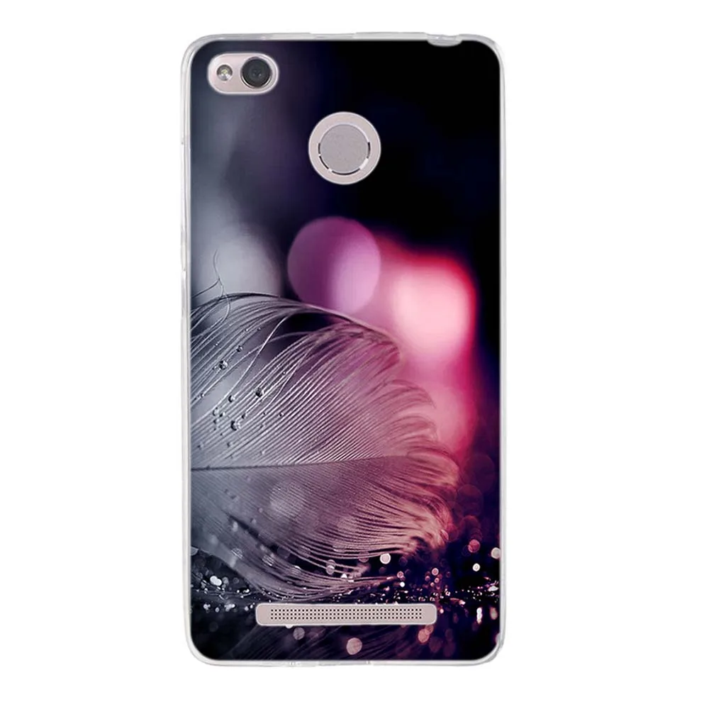 Case For Xiaomi Redmi 3 Silicone Soft TPU Floral Pattern Printed bumper 3s Cover Back Phone 5.0 inch | Мобильные телефоны и