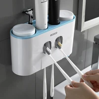 bathroom accessories toothbrush holder toothpaste dispenser squeezer set 4 cup stand for toothbrushes toothpaste bathroom set