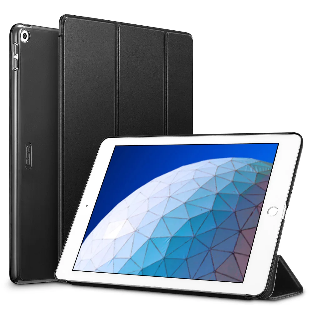 Black ESR чехол для iPad Air 3 Yippee Trifold умный чехол с функцией автоматического сна/пробуждения легкий чехол с подставкой жесткая задняя крышка для iPad Air 3 - Цвет: Black