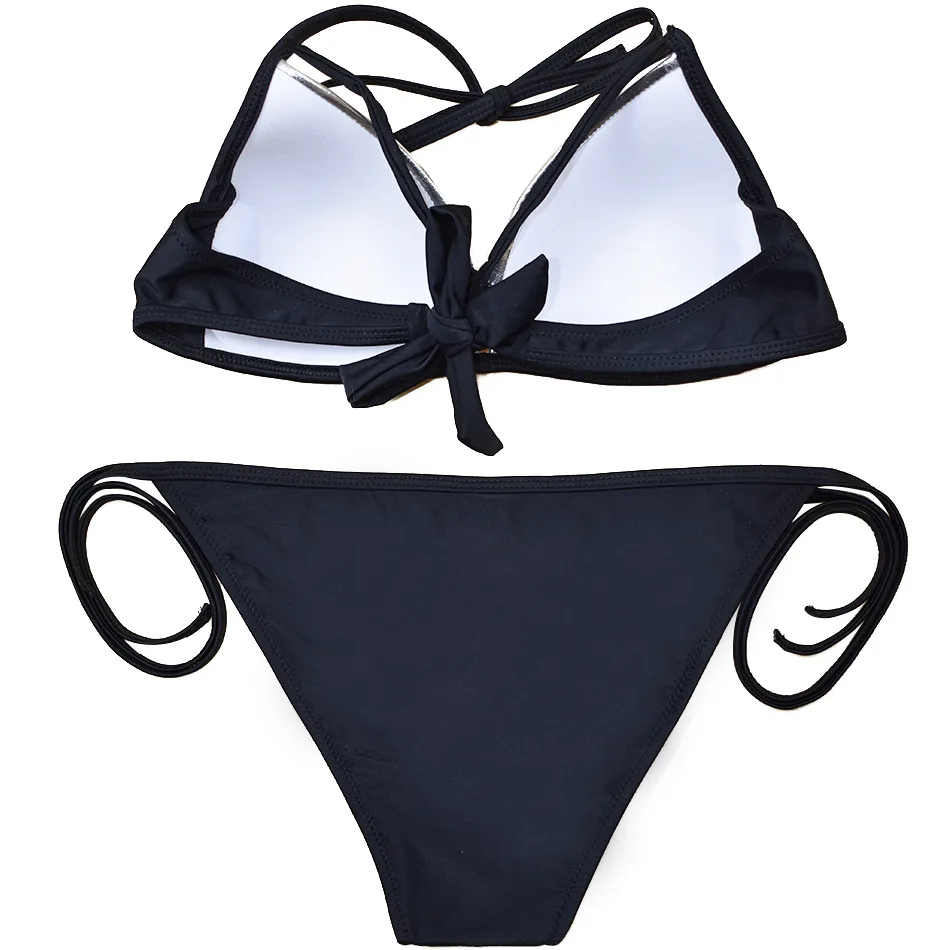 

Summer Bandage High Cut Swimwear Female Brazilian Bikini Set Sexy Halter Top Swimming suit Plus Size XXL Femme Biquini Beachwear