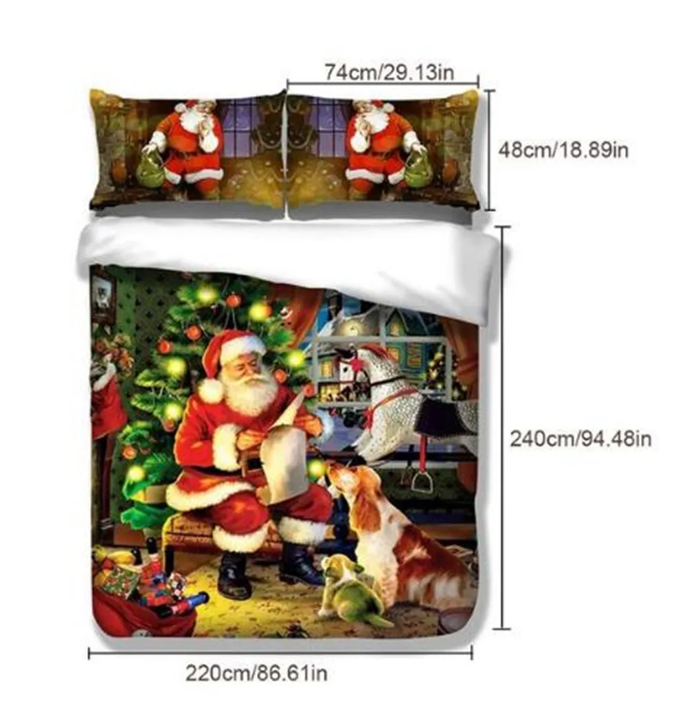 

Thumbedding Dropship Christmas Bedding Set Snowman Twin Full Queen King 3D Printed Duvet Cover Fashion Designed Bed Set