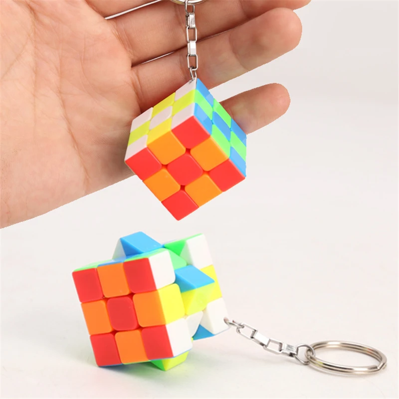 Волшебный брелок Zcube 30 мм 3x3x3 кубики головоломки креативные подвесные кубические