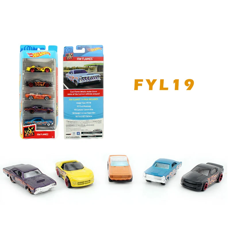 FYL19 Hotwheels Металлический Игрушечный Автомобиль 1: 64 сплава спортивный автомобиль коллекция 5 шт./кор. Новое поступление горячие колеса игрушка для Детский подарок 1806 костюм для подсвечивания грузовиков - Цвет: FYL19
