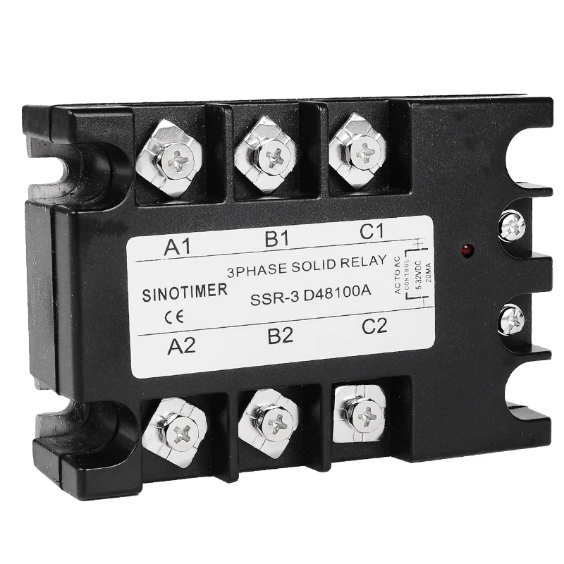 100A 3 фазы твердотельные реле SSR контроллер Услуги D48100A DC-AC 30-480V переменный ток