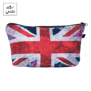 Модные косметички Who Cares с британским флагом и 3D-принтом, дамская сумочка для путешествий, женская косметичка