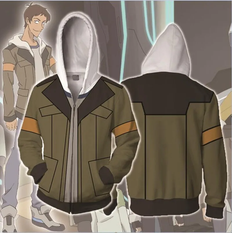 Voltron: Defender of the Universe Lance костюмы для косплея Voltron толстовки с 3D принтом на молнии