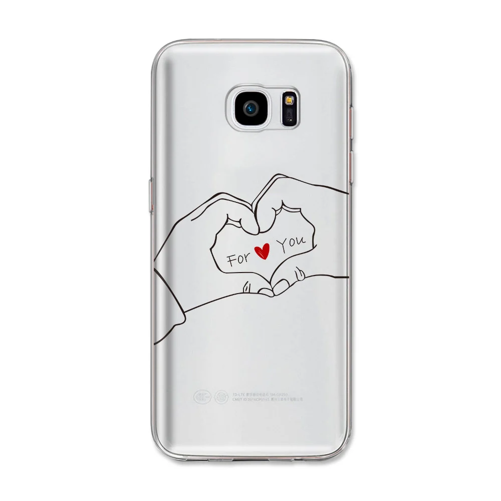 Fencus милые пары поцелуй мультфильм Телефонные Чехлы для Samsung Galaxy S5 S6 S7 край S8 плюс