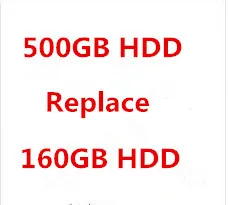 

Extra charge for the specific laptop with 500GB HDD instead of 160GB HDD