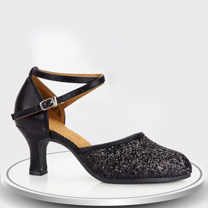 Туфли женские для латиноамериканских танцев мягкая подошва высокий каблук