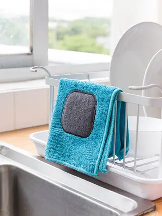 Kitchen Rag Dishwashing Towel Scouring Pad Absorbent Thickening Not Lint Oily Pot Pot Artifact Terry Cloth