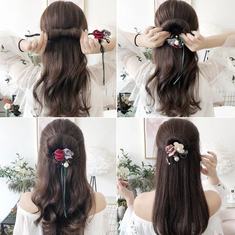 Цветочный волшебный булочка устройство для девушек в виде пончика быстрое