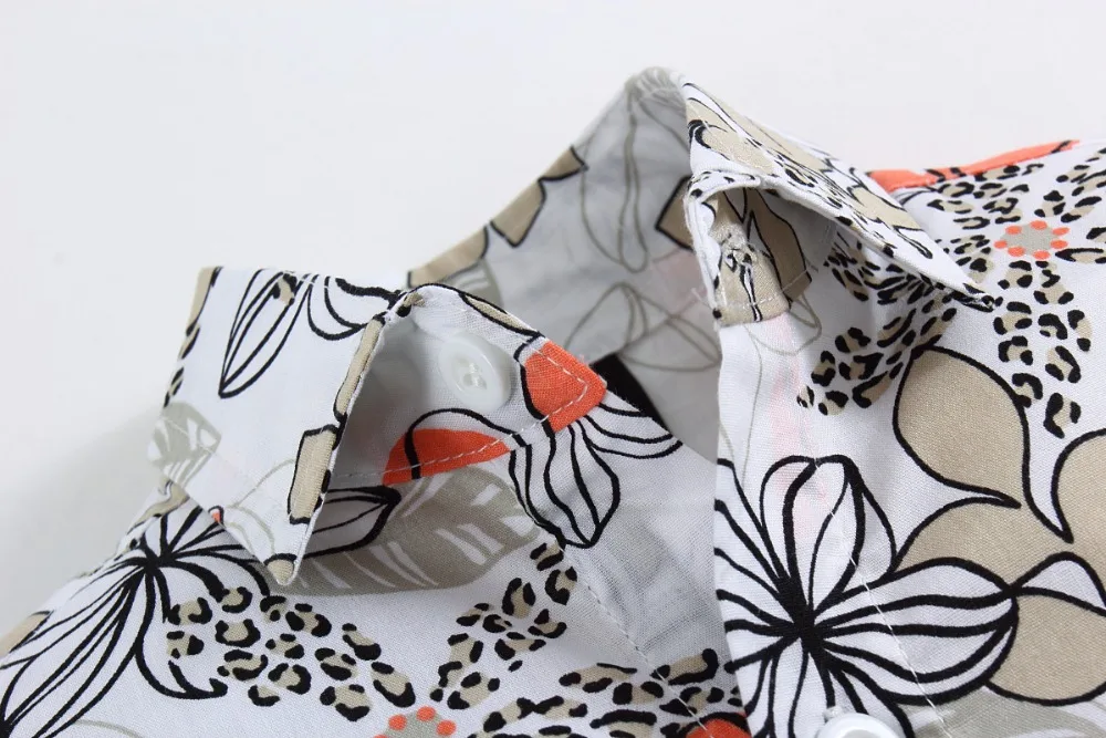 100% хлопковая рубашка с цветочным узором гавайская для мальчика T1533