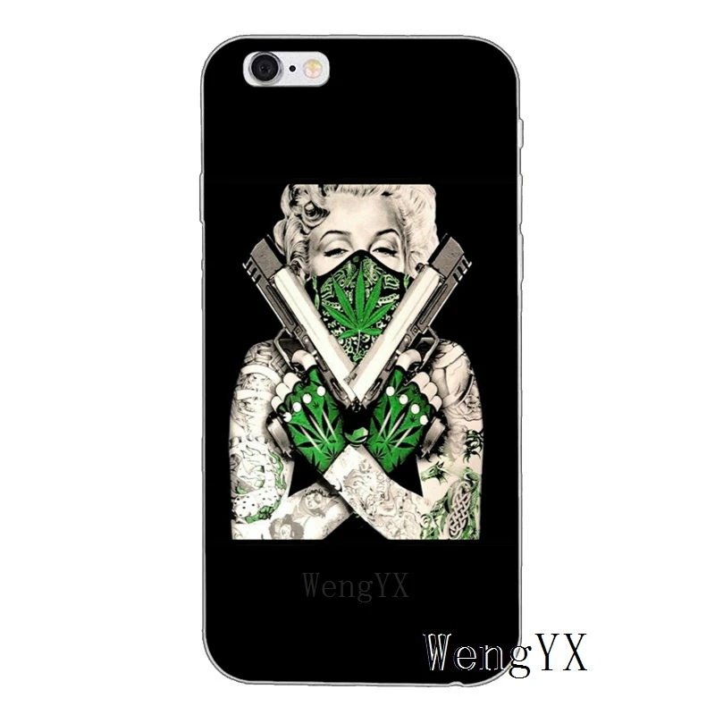 Курение травы женщина для iPhone X XR XS Max 8 7 plus 6s 6 plus SE 5S 5c 5 4S 4 iPod Touch чехол мягкий чехол для телефона - Цвет: Weed-Smoking-A-04
