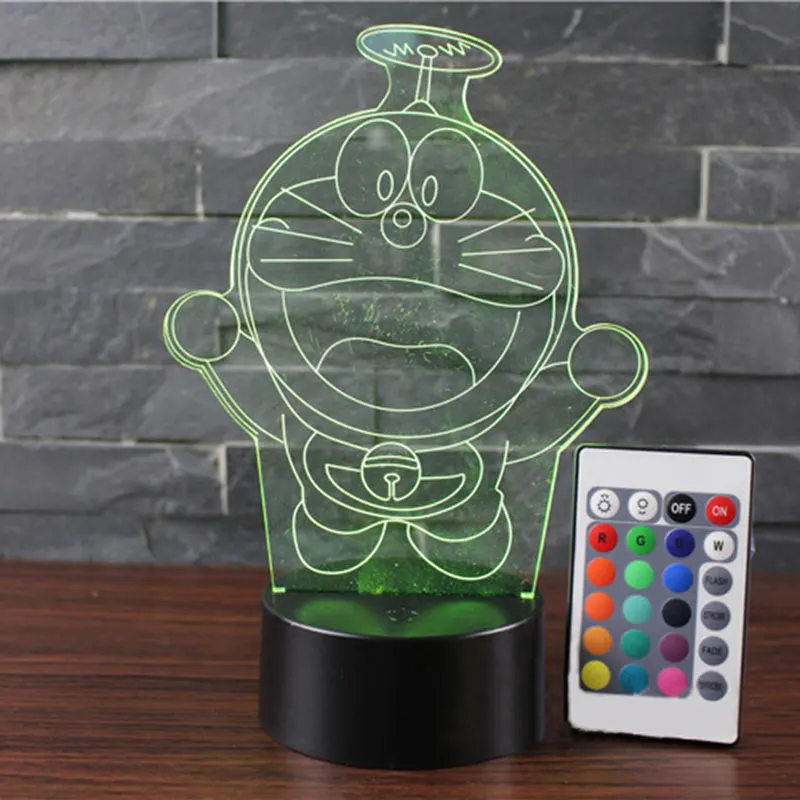 Фото Flying Doraemon theme 3D Lamp LED night light 7 Color Change Touch Mood Christmas present Dropshippping Освещение Flying Doraemon theme 3D Lamp LED night light 7 Color Change Touch Mood Christmas present Dropshippping Освещение