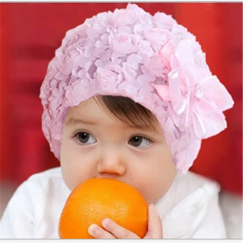 wholesale 2pcs Girls Hats summer Baby Beanie Warm Christmas photography flower Gifts newborn props Kids handmade cap children | Детская