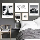 Современный городской пейзаж путешествия холст картины скандинавский плакат печать черно-белая настенная Художественная Картина гостиная домашний офис Декор