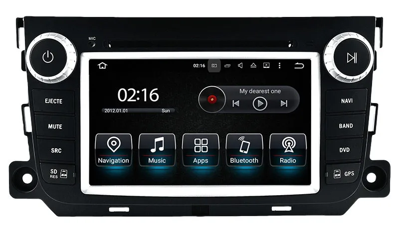 Android 8 0 автомобильный DVD плеер GPS навигация для Smart Fortwo 2012 2013 2014 с Bluetooth Радио USB SD AUX
