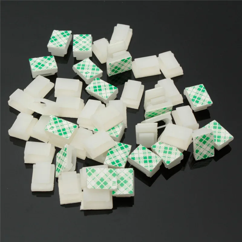 50 шт. автомобильные зажимы для проводов на клейкой основе | Обустройство дома