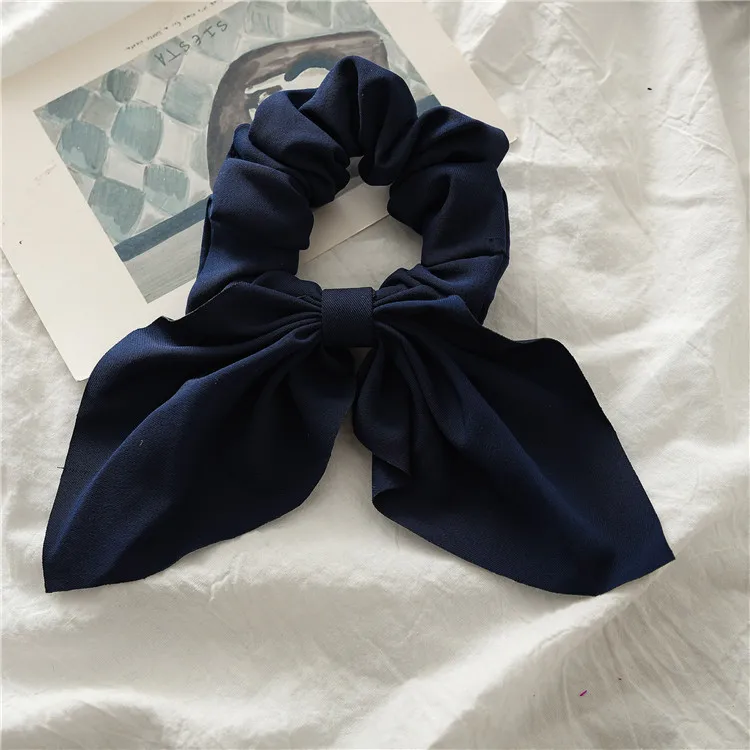 1 Sunnee новые завязанные кроличьи уши с большими толстыми кругами шарф для волос Резиновые веревки для волос аксессуары для волос для девочек hearwear - Цвет: 1