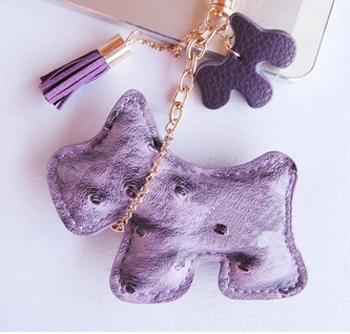 15 Purple 100 шт./лот многоцветный Симпатичные кожаные поводки для собак брелок для ключей брелки для ключей "Животные" Автомобильный брелок для ключей кулон кожаный Ленточки кольцо для ключей колокольчик-брелок - Цвет: 15 Purple
