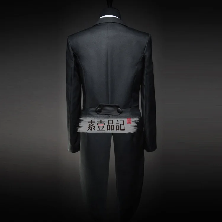 {Jacket + pan} Мужской комплект с платьем для выступлений на сцене костюм командования