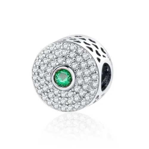 Весенняя коллекция, Подходит для Pandora, очаровательный браслет,, 925 серебро, сделай сам, бисер, абстрактный Шарм с прозрачным зеленым, фиолетовым, розовым CZ - Цвет: A0