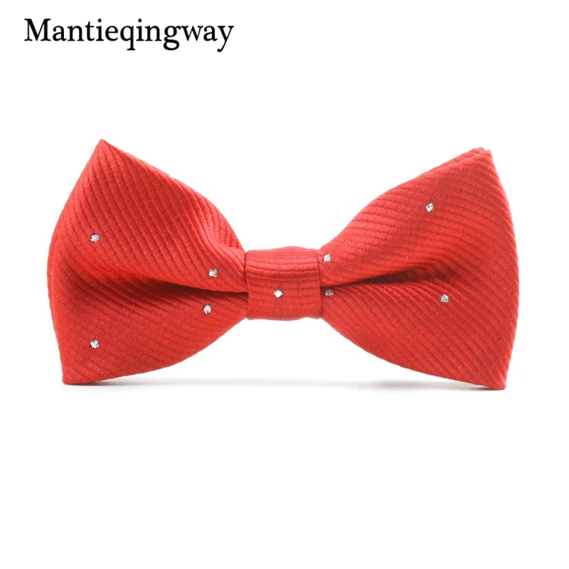 Mantieqingway Детский аксессуары галстук-бабочка с принтом в виде героев мультфильмов, однотонные Боути бант из Полиэстера Галстук для мальчиков Повседневное Бант Красный галстук-бабочка