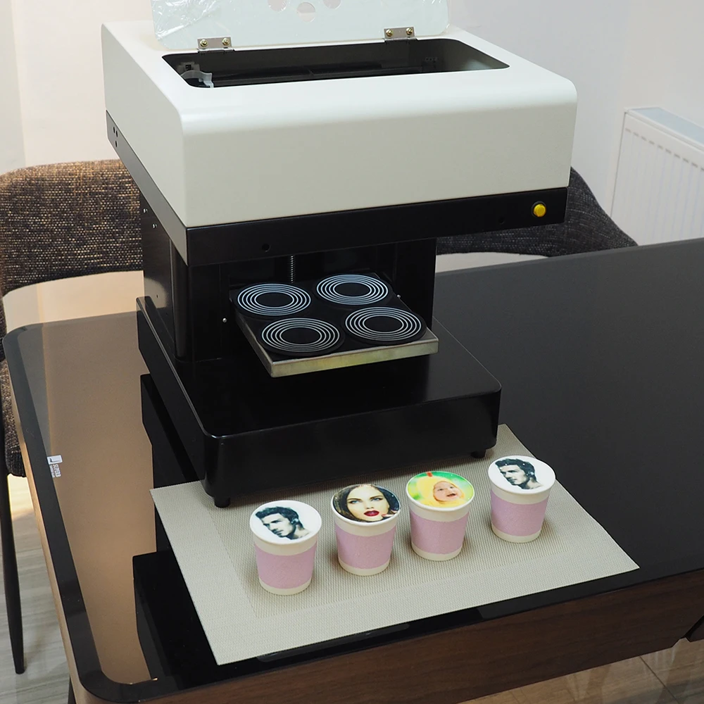 Second-Generation Food and Coffee inkjet printer Art Lattee Cake Pizza Bread Sala Printer Print 4 Cups with tablet | Компьютеры и офис