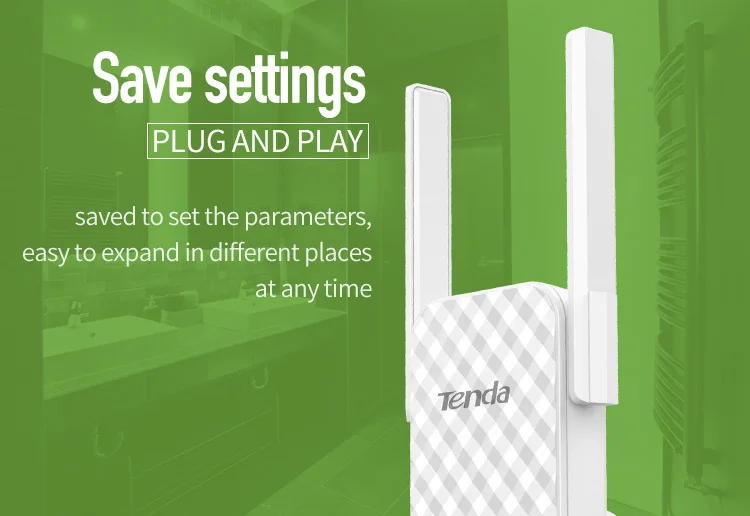 Tenda A9 300 Мбит/с Wi-Fi ретранслятор, идеальный партнер беспроводного WiFi роутера беспроводной расширитель диапазона Wi-Fi усилитель сигнала расширитель