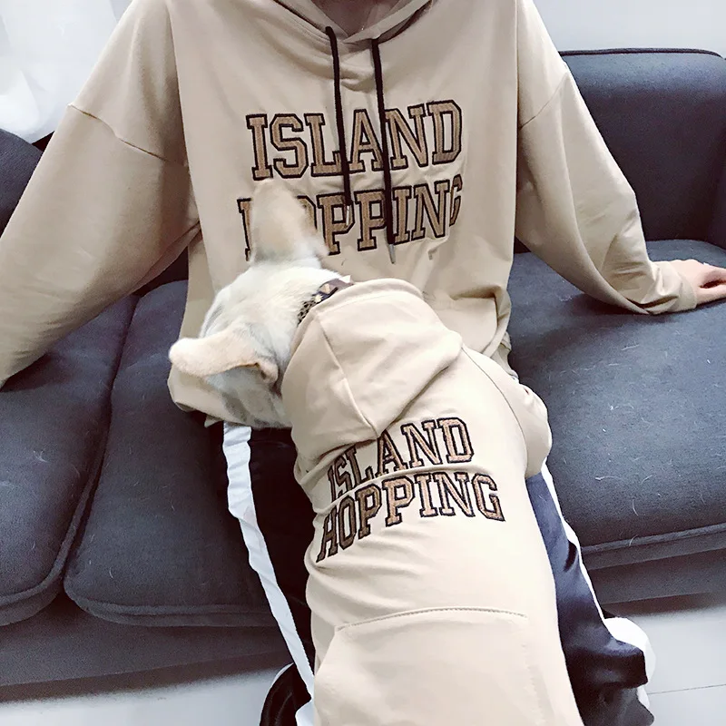 Embroidery Family Clothes For Dog Small Big Large Coat Jacket Hoodie Women Shirt Pajamas Clothing | Дом и сад