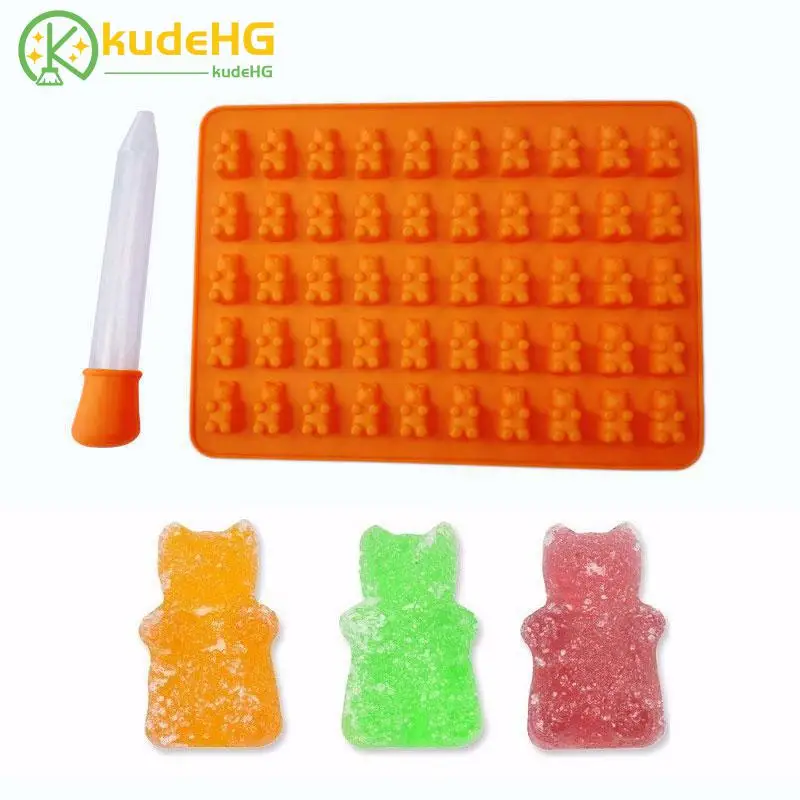 2019 модные формы для тортов 1 комплект 50 силиконовые полости Gummy медведя шоколада