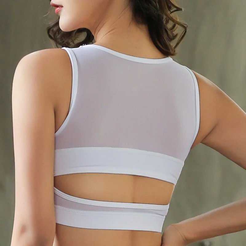 Спортивный бюстгальтер сексуальный черный для йоги Женский мягкий спортивный