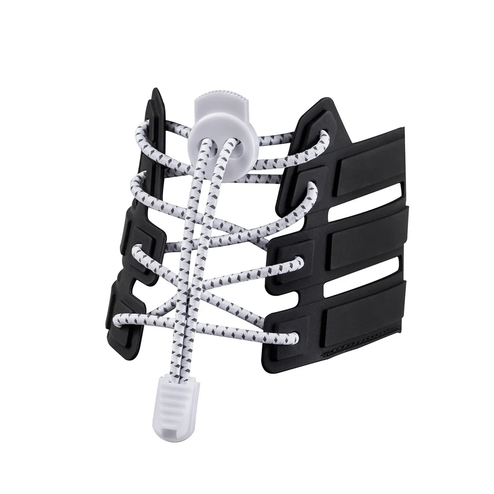 white195 Reflective Lock lace 6 colors a pair Of Locking Shoe Laces Elastic Sneaker Shoelaces Shoestrings Running/Jogging/Triathlon - Цвет: white195