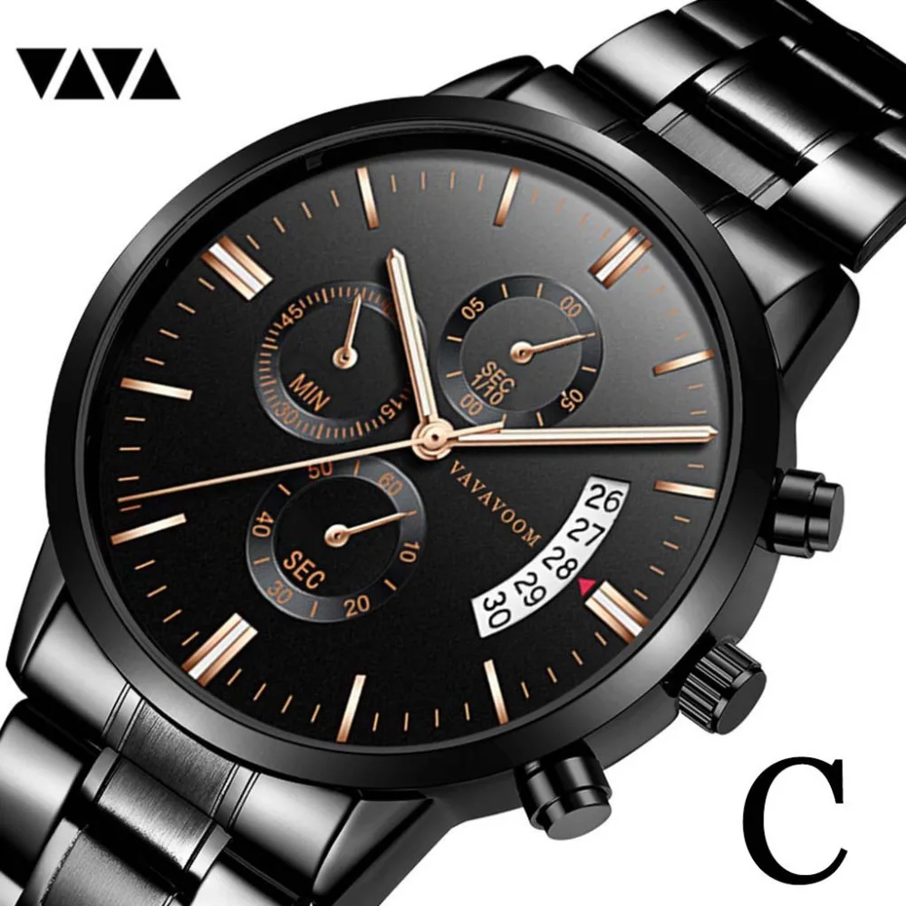 Мужские часы Топ люксовый бренд кварцевые из нержавеющей стали