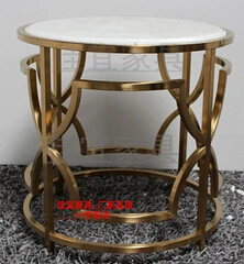 Маленький чайный столик из нержавеющей стали с позолотой|small tea table|stainless steel