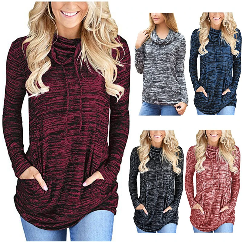 2018 г. горячая Распродажа свободные Кучи Водолазка Длинные Большой размер