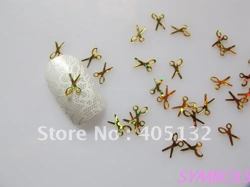 GD1-2 бесплатная доставка оптовая продажа 100 г/пакет золотые ножницы блестки для
