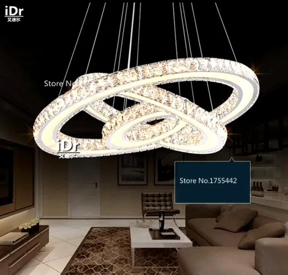 Энергосберегающие люстры из нержавеющей стали круглые светодиодные гостиные