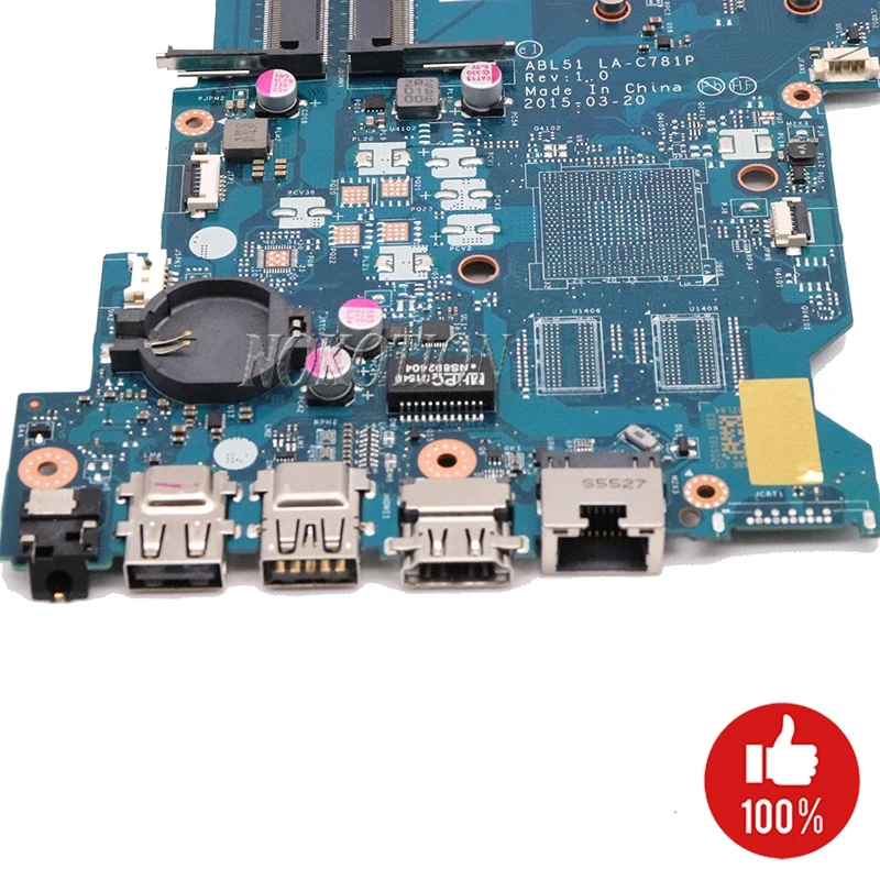 NOKOTION ABL51 LA-C781P для HP 15-AF материнская плата DDR3 813969-001 813969-501 813968-001 протестирована |