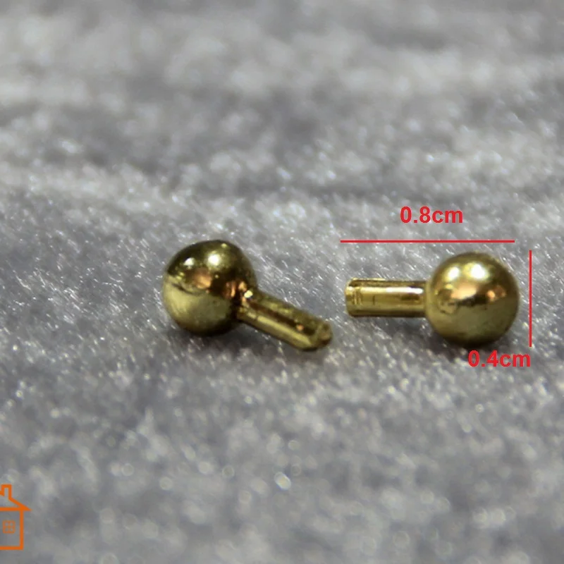 0 point 4 cm Кукольный домик Пластик Позолоченные круглая ручка ящика 1/12 Весы Интимные аксессуары DIY# B014 - Цвет: 0 point 4 cm
