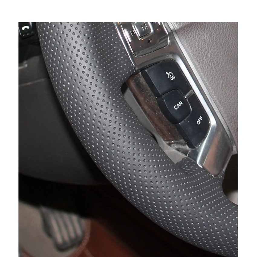 Ручная работа черный PU искусственная кожа рулевое колесо Крышка для Ford Mondeo Mk4 2007-2012 S-Max 2008