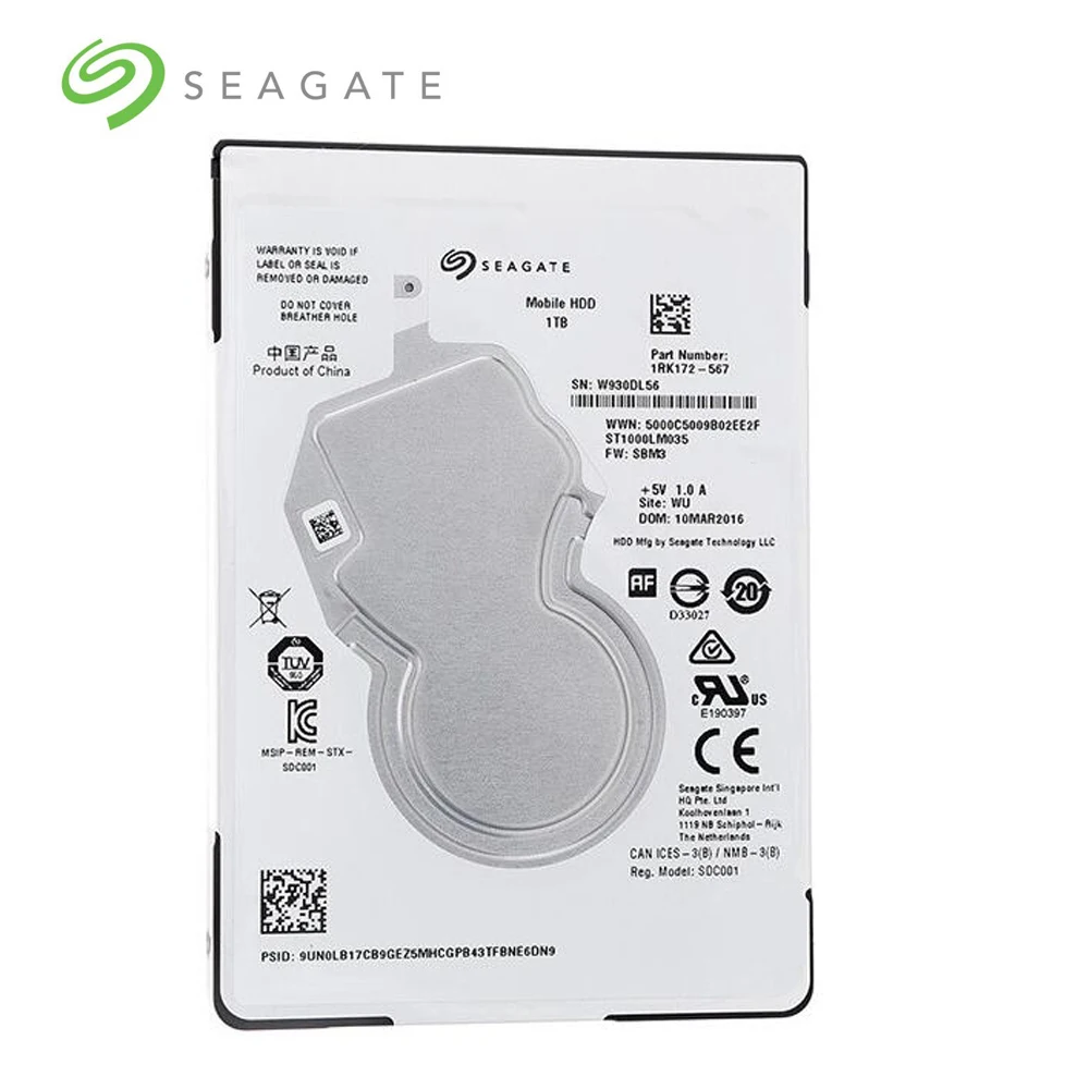 Внутренний жесткий диск Seagate для ноутбука 2 5 дюйма 1 ТБ SATA 6 внутренний 128 Мб 5400