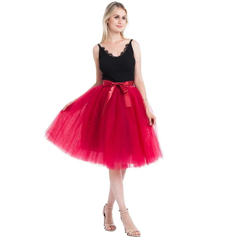 Многослойная сетчатая юбка с поясом 65 см юбка-пачка в европейском и американском