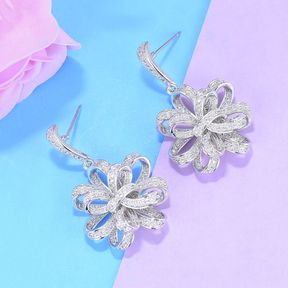 GODKI Luxury Flower Lariat Necklace Earring Sets Cubic Zircon Crystal CZ jewelry for women Wedding India Bridal Jewelry Set | Украшения и