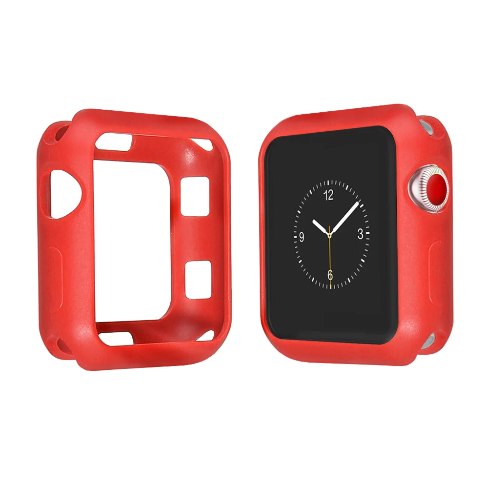 Силиконовый чехол для apple watch band apple watch 5 4 3 44 мм 40 мм iWatch чехол 42 мм/38 мм мягкая защитная рамка Полная защита