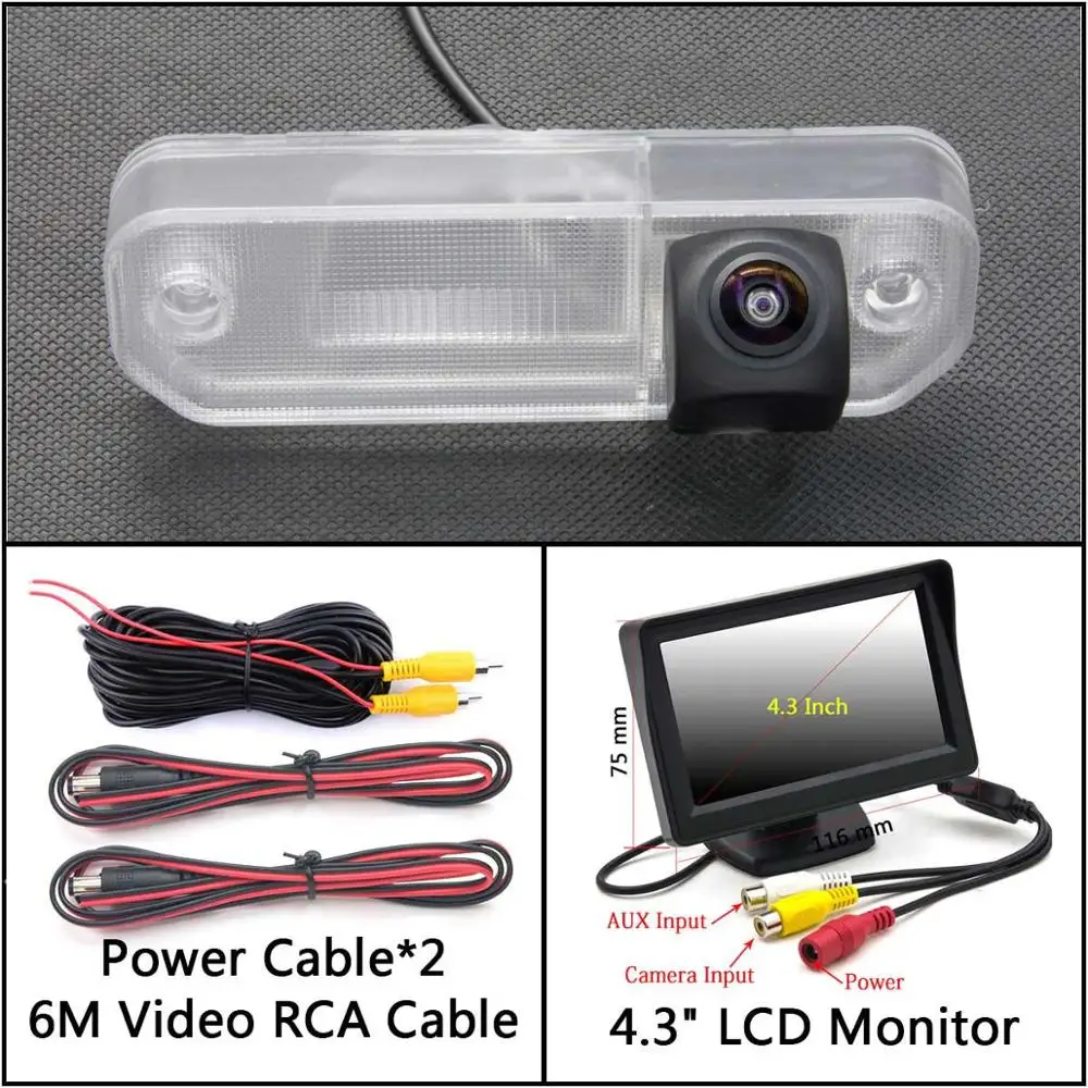 Cam Add 4.3 inch LCD 175 градусов HD камера заднего вида для hyundai Sonata 4th Facelift EF Sonata Viv Sonata Prima XG350 автомобильный монитор - Название цвета: Cam Add 4.3 inch LCD