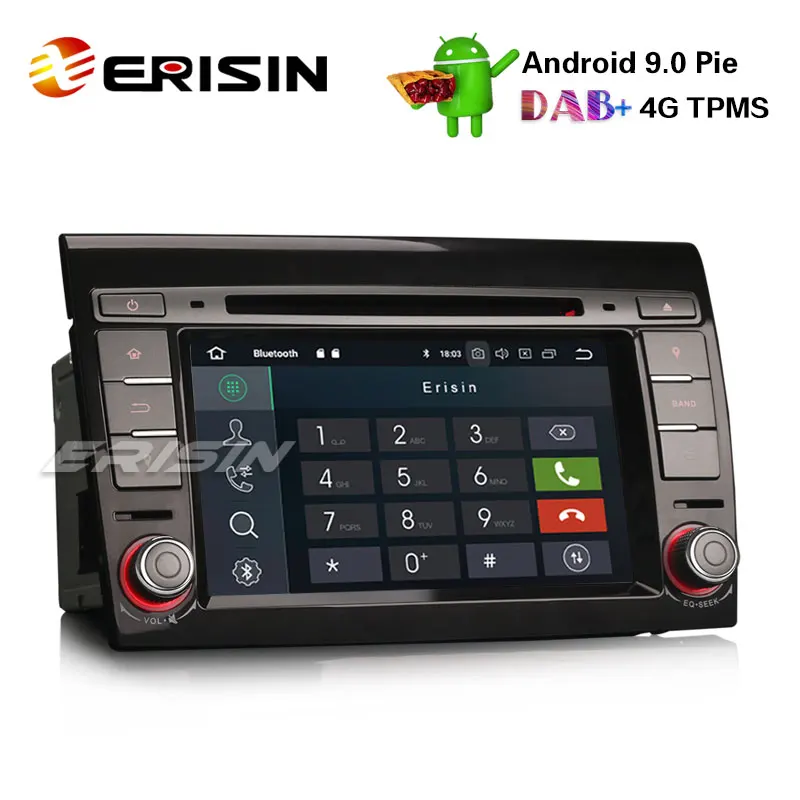 Erisin ES4871F 7 &quotAndroid 9 0 DAB + автомобильный стерео GPS Wifi Satnav Bluetooth TPMS DVR 4G DVD для FIAT BRAVO |